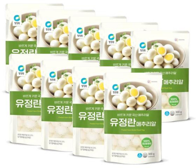 청정원 유정란 깐 메추리알, 300g, 9개