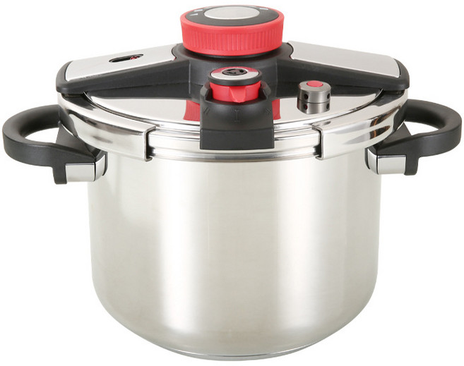 [청이스토어] 가정용 압력솥 2단 압력 조절 3-10인용 6.5L/8L 대용량 304스텐 대형 멀티 압력솥 100kpa 압력 인덕션 가스레인지 겸용, 6.5L, 1개