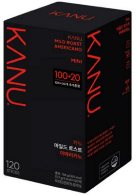 맥심 카누 미니 마일드 100T +20T, 900mg, 1개입, 120개