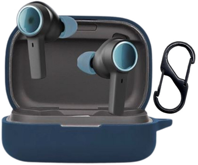 B&O 뱅앤올룹슨 Beoplay 베오플레이 Eleven 일레븐 이어폰 호환 슬림 실리콘 컬러 소프트 케이스 커버, 네이비, 1개