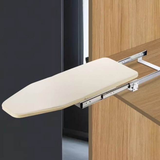 접이식 빌트인 다리미판 옷장 내장형 슬라이딩 다림판, 그레이