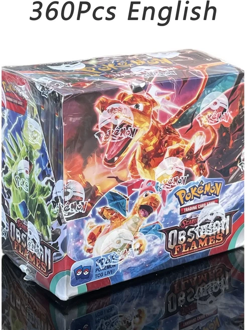 324/360개 영어판 TCG: 스칼렛 & 바이올렛 151 클래식 확장 부스터 박스 트레이딩 카드 36팩 선물, 09 Obsidian Flames