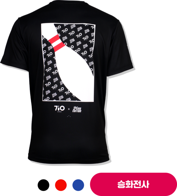 chilten 미노에디션 X 칠텐 콜라보 기능성 라운드 반팔 티셔츠 칠텐로고티 볼링티