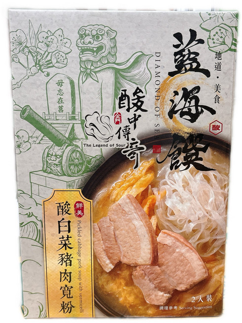 藍海饌 酸白菜豬肉寬粉 2人裝, 555g, 2個