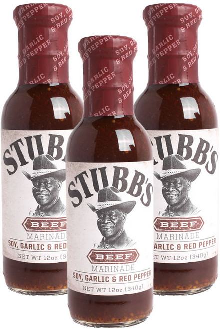 스터브스 비프 마리네이드 소이 마늘 & 레드 페퍼, 340g, 3개