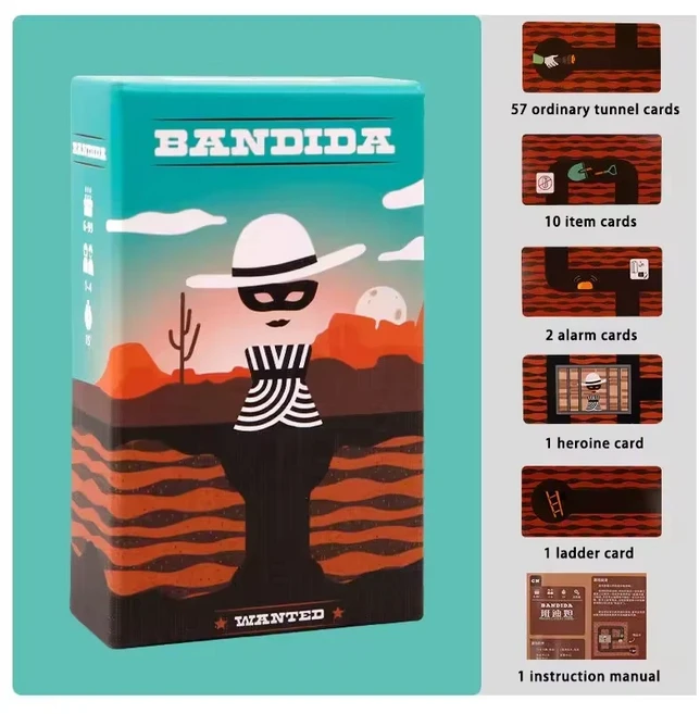 보드 게임 Bandido Bandida1-4 플레이어 전략 퍼즐 카드 부모-자식 게임 멀티플레이어 협력 파티 가족 테이
