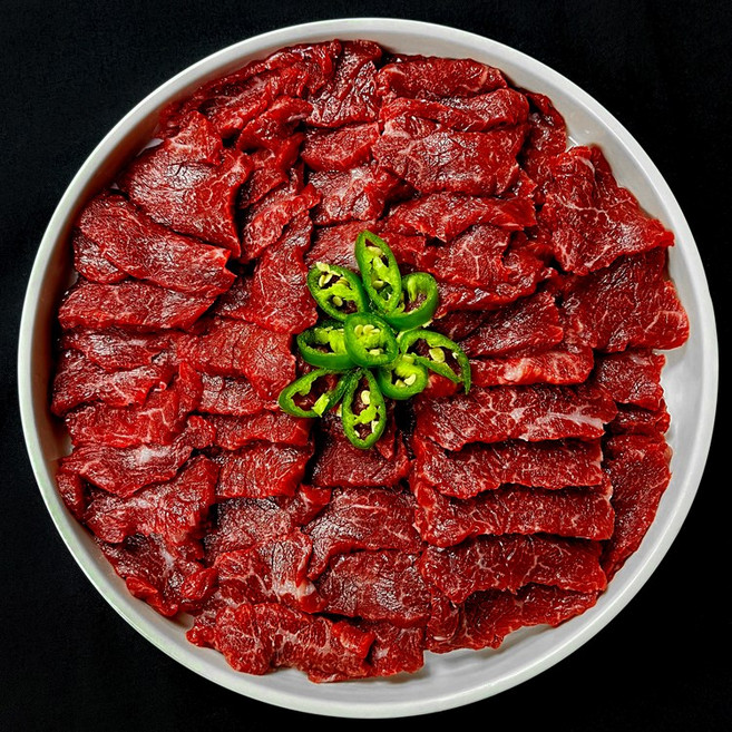 당일도축 한우 육사시미 뭉티기 우둔살 양념장 증정, 1개, 250g