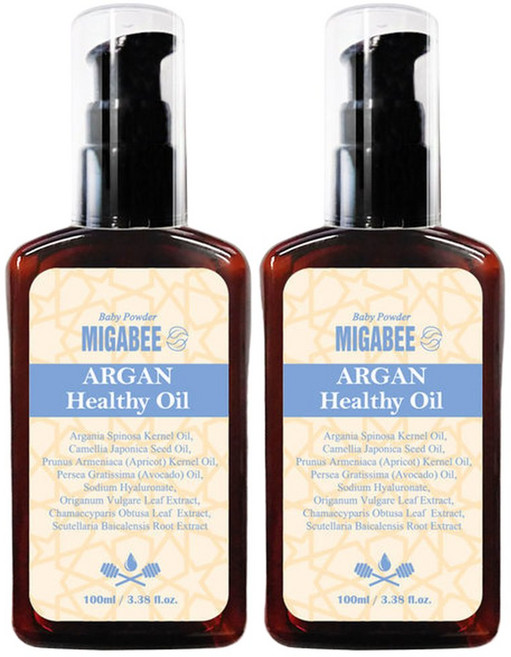 미가비 아르간 헤어오일 베이비파우더, 100ml, 2개