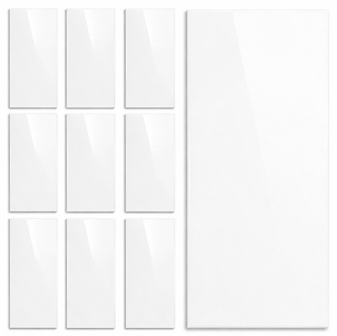 카로히포 접착식 붙이는 방수 타일 시트지 스티커 10개, 화이트