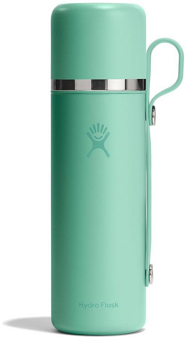 Hydro Flask Hot & Cup - 단열 스테인리스 스틸 커피용 뜨거운 음료 여행용 용기 828ml(28온스) 비치플럼 퍼플, 인어 그린