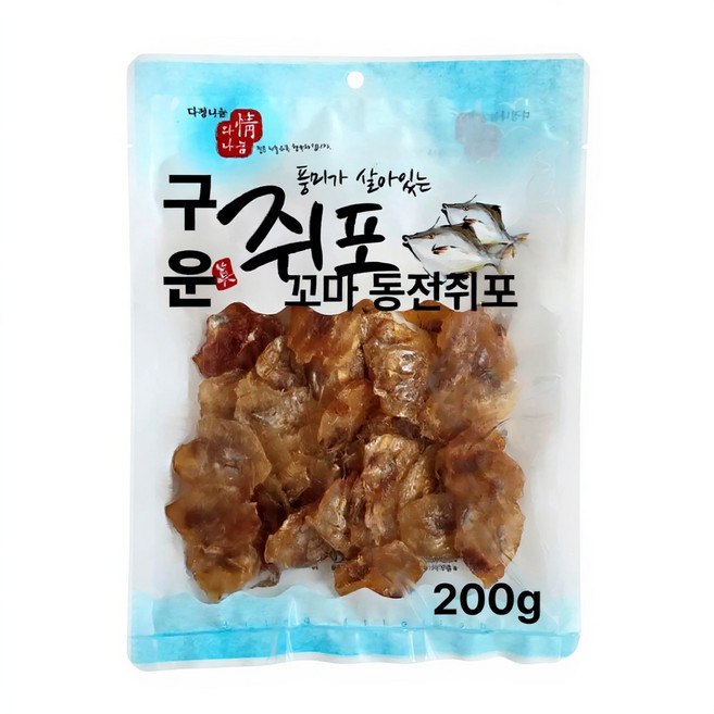 명식품본사 구운쥐포 [소포장] 구운동전크기쥐포, 10개, 200g