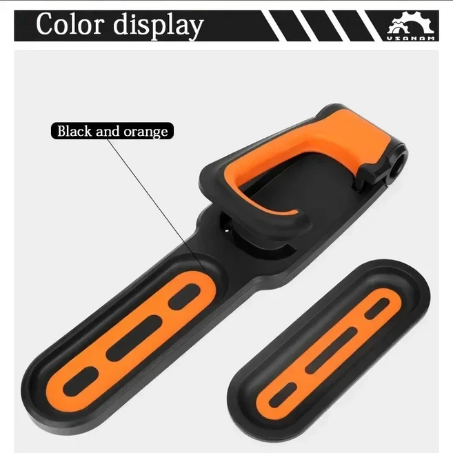 쿠쿠스토어 자전거 벽걸이 거치대 MTB 로드 사이클링 주차 버클 1개 보관 고정 후크 지지대 스탠드 브래킷, 01 GUAJ02-Orange