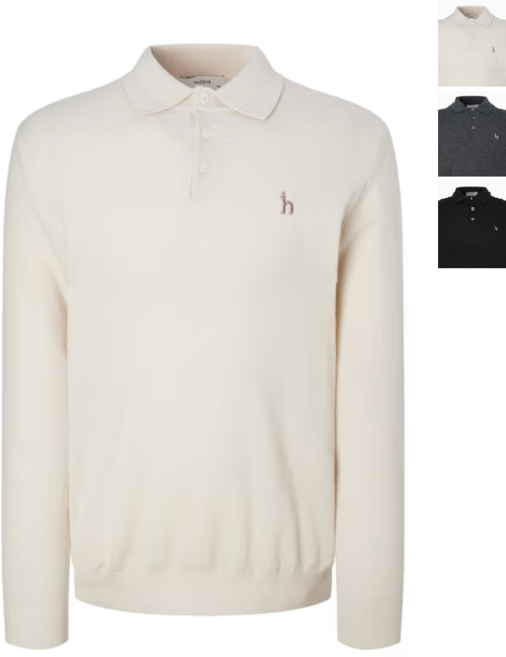 [백화점정품] 헤지스 남성 긴팔 울 카라 니트 스웨터