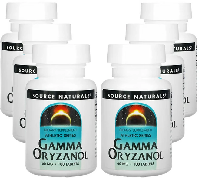 소스네츄럴스 애슬레틱 시리즈 감마 오리자놀 60mg 100정, 6개 - 쿠팡