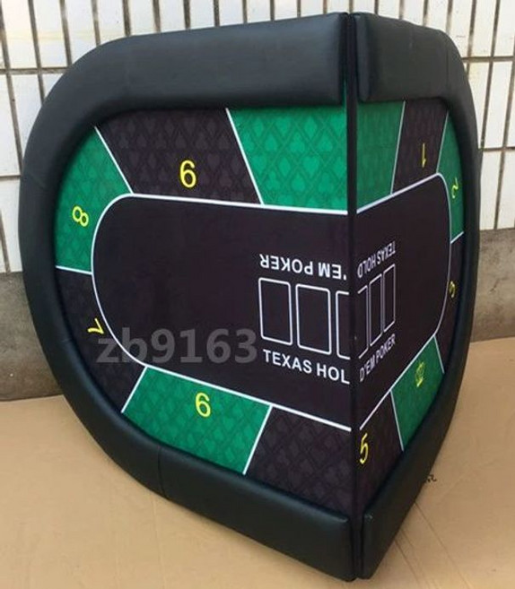 홀덤 테이블 접이식 마작 카지노 섯다 딜러 블랙잭 포커게임, 2 x 1m 그린블랙, 1개