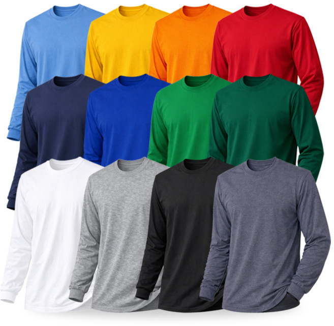 30수 면 긴팔 라운드 티셔츠 남녀공용 데일리룩 베이직 기본티셔츠 단체티