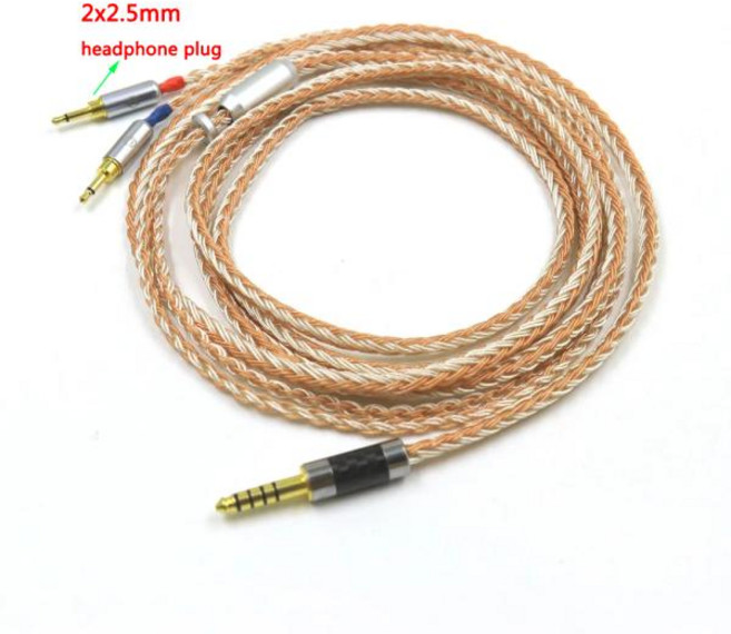 2x2.5mm Sonus Faber PRYMA Sivga Oriole SV021 헤드폰 업그레이드 케이블 용 16 코어 XLR3.54.4mm 밸런스 이어폰, 03 2m, 한개옵션2