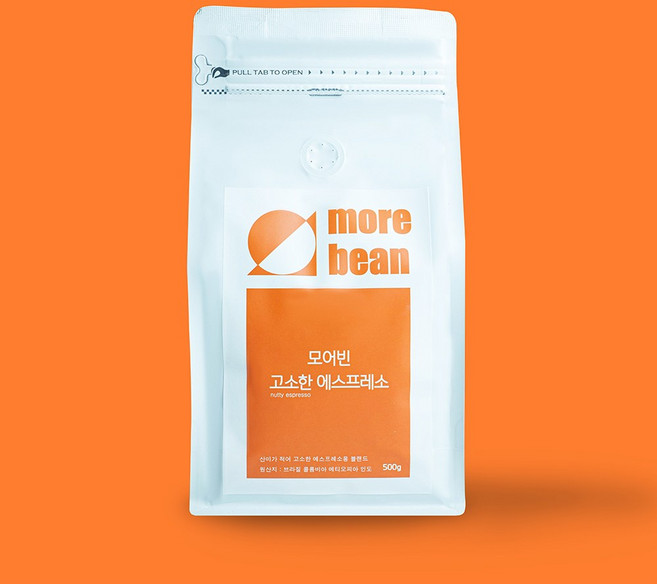 모어빈 고소한 에스프레소 블랜드 커피원두, 1개, 500g, 홀빈(분쇄안함)