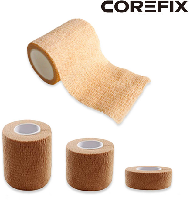 코어픽스 스포츠 압박 손가락 탄력 자가점착 접착 코반 붕대 밴드 테이프, 2.5cm, 1개, 1개입