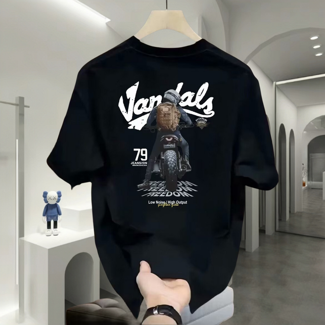 훌룰루 남자면티 오버 남자프린팅반팔티 그래픽티셔츠