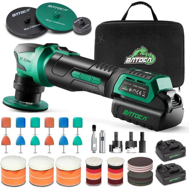바토카 S4 미니 무선 폴리셔 3075mm DARO 브러시리스 차량디테일링, 기본 장비 세트