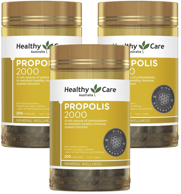 헬시케어 프로폴리스 2000mg 캡슐, 200정, 3개