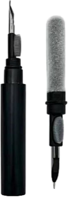 airpods cleaner 에어팟 청소키트/버즈/라이브/2세대/3세대/프로/프로2/pro/아이폰/애플워치/마우스/시계/무선이어폰/ 귀지제거 청소솔 블루투스 청소기 철가루청소, 블랙1P