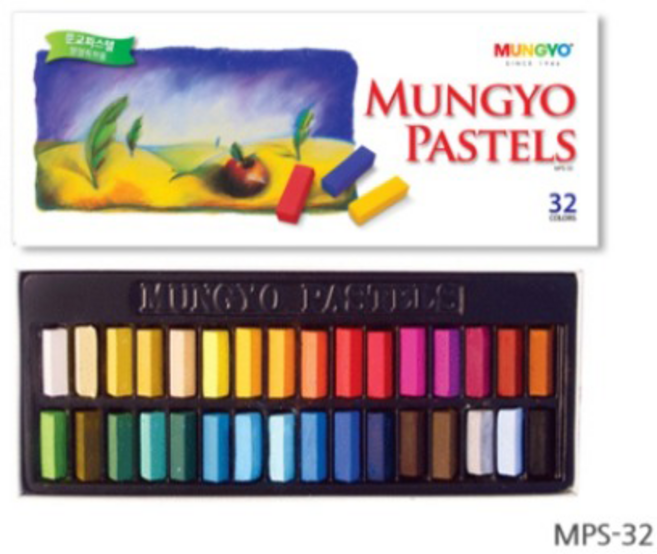 문교 사각파스텔 24색 36색 48색 64색 전문가용 파스텔 그림 그리기 채색 드로잉 미술, 문교파스텔(32색세트)