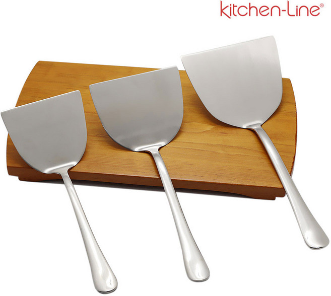 키친라인 스텐 뒤집개 반달 뒤지게 철판뒤집게, 실버(소), 1개