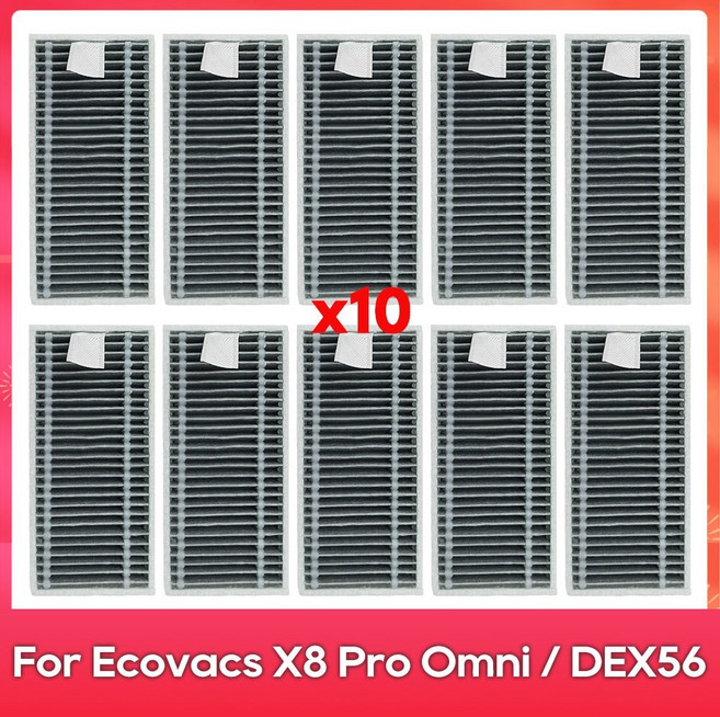 ecovacs 호환 X8 PRO OMNI PLUS AI Yeedi S14 Plus DEX56 부품 액세서리 롤러 사이드 브러시 필터 물걸레 먼지봉투, 1개