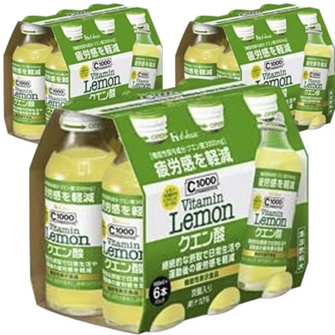 하우스푸즈 C1000 비타민 레몬 구연산 6개입, 3개, 840ml - 쿠팡