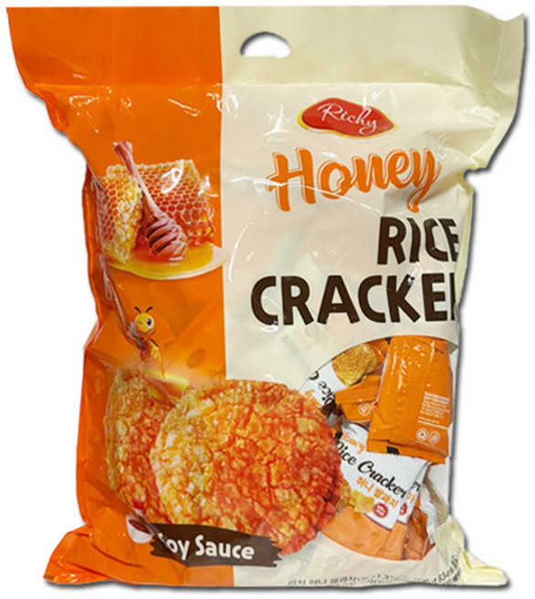 리키 리치 허니 쌀과자, 900g, 4개