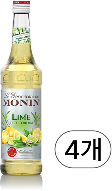 모닌 라임주스 코디얼 시럽 700ml 4개