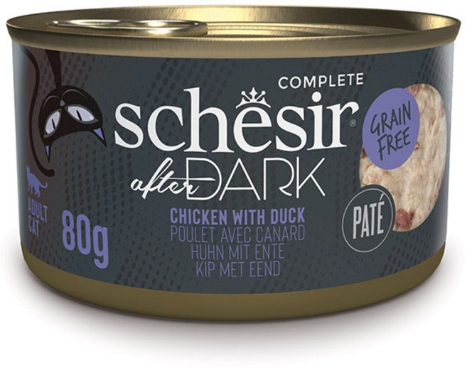 쉐지애 애프터다크 파테 주식캔 고양이 습식사료, 닭+오리, 80g, 1개