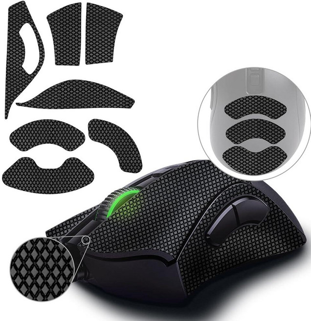 TALONGAMES 마우스 미끄럼 방지 그립 테이프 Razer Basilisk Ultimate/Basilisk V2 / Basilisk X 게이밍 마우스와 호환 손바닥 땀, DeathAdder V2 / DeathAdder V2