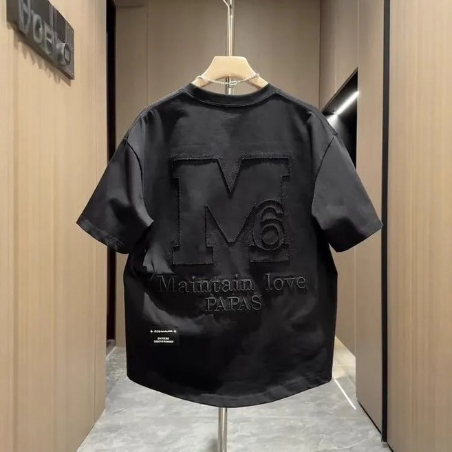 AREVI여름 남성 반팔티 루즈핏 패션 캐주얼 라운드 티셔츠