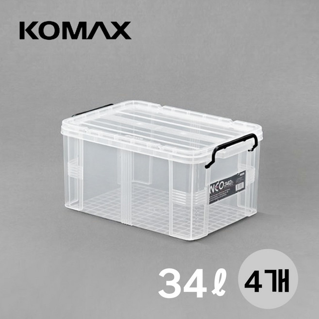 코멕스 네오박스 리빙박스, 투명, 4개