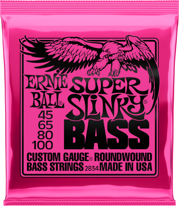 ERNIEBALL 어니볼 일렉 베이스 기타 줄 스트링 4현 100(45-100) (P02834), 1개