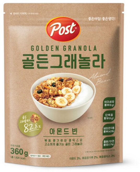 골든 그래놀라 아몬드 빈 360g, 1개