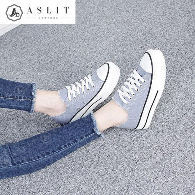 [애슬릿] 여성 패브릭 키높이 통굽 스니커즈 3.5cm