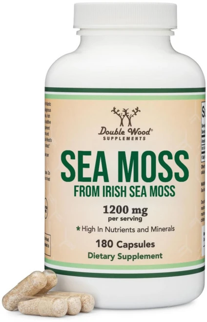 아이리쉬 씨모스 추출물 1200mg 바다이끼 180캡슐 더블우드 Irish Sea Moss, 1개, 180정 - 쿠팡