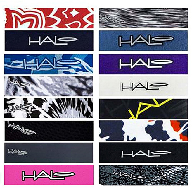 할로 스포츠 자전거 헤어밴드 4인치 와이드 풀오버 헤드밴드, 2인치 풀오버 블랙