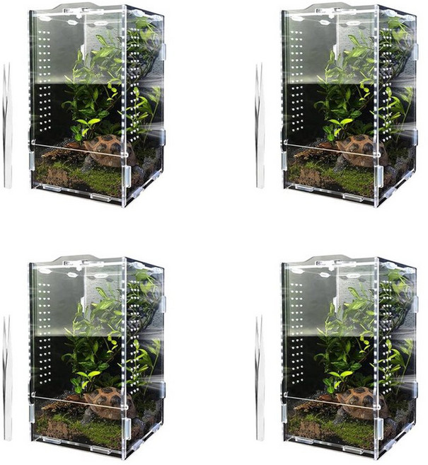 파충류사육장 점핑거미테라리움 대형케이지, Transparent