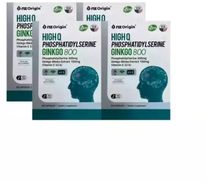 엔젯오리진 하이큐 포스파티딜세린 징코800 120캡슐 뇌건강 인지력 기억력개선, 120정