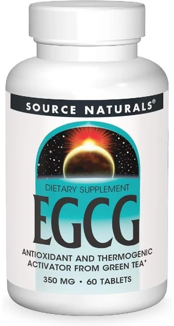 Source Naturals (소스 내추럴스) 녹차 추출 EGCG 칼슘 함유 350mg 60정, 1개 - 쿠팡