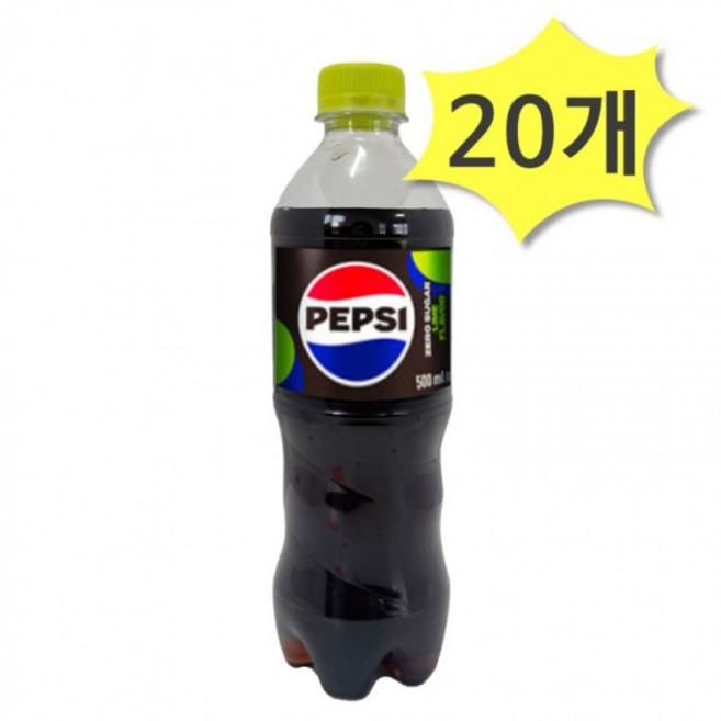 사무실 음료 세트 펩시 콜라 제로 일반용 500ml x 20개 펫 탄산 제로슈거 회사용 탕비실 교무실 학교 비치 추천