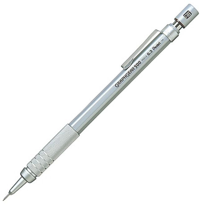 Pentel 飛龍 GRAPHGEAR 500 製圖自動鉛筆, 1個, PG513-E 0.3mm, 0.3mm