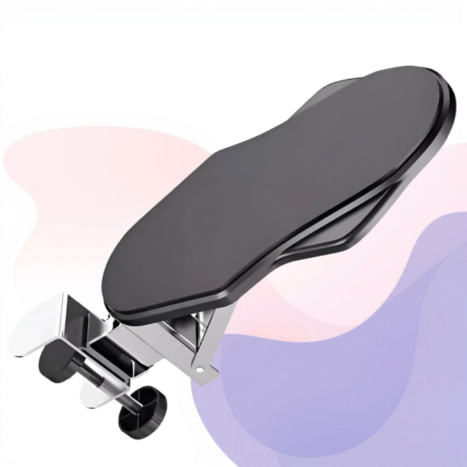 한우리 책상 팔받침대 마우스 팔걸이 받침대 의자 손목 팔거치대 컴퓨터 팔받침, 1개, 블랙