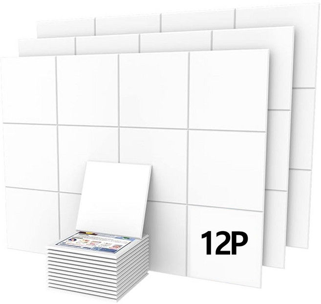 Savelio 간편설치 점착제 내장 현관문 방음 방음재 흡음재 친환경 소재 소음 차단, 01.화이트, 12개