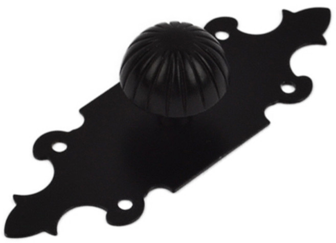 철물바다 캐슬볼손잡이 엔틱 가구 문 서랍 수납장 장롱 신발장 인테리어 블랙 손잡이 1구, 2개, 소